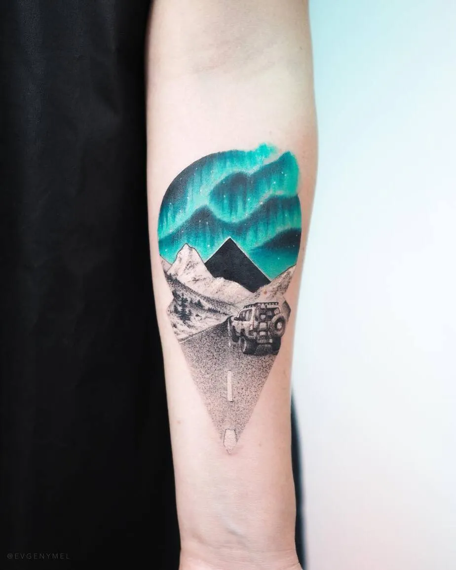 The Road to the Dream Tattoo by Evgeny Mel
