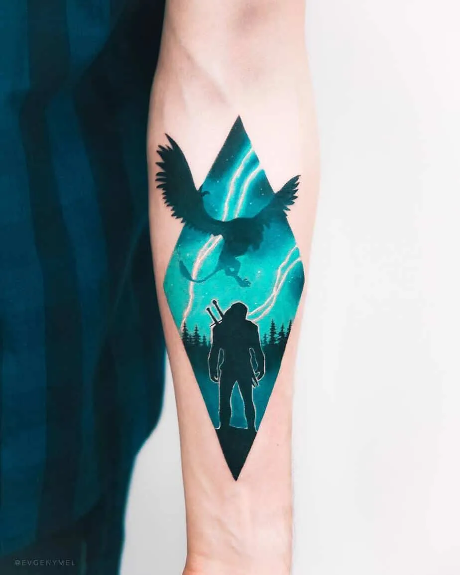 Witcher Tattoo by Evgeny Mel