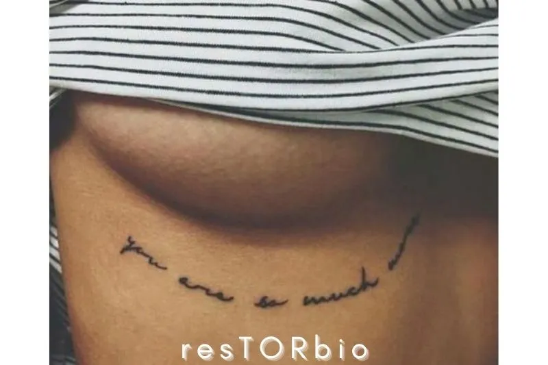 Boob Tattoos with Quotes