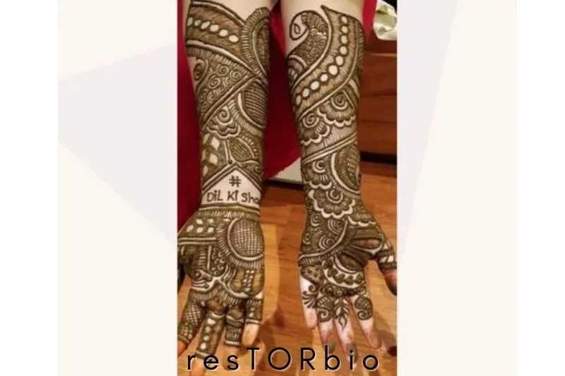 Easy Mehndi Design For Brides