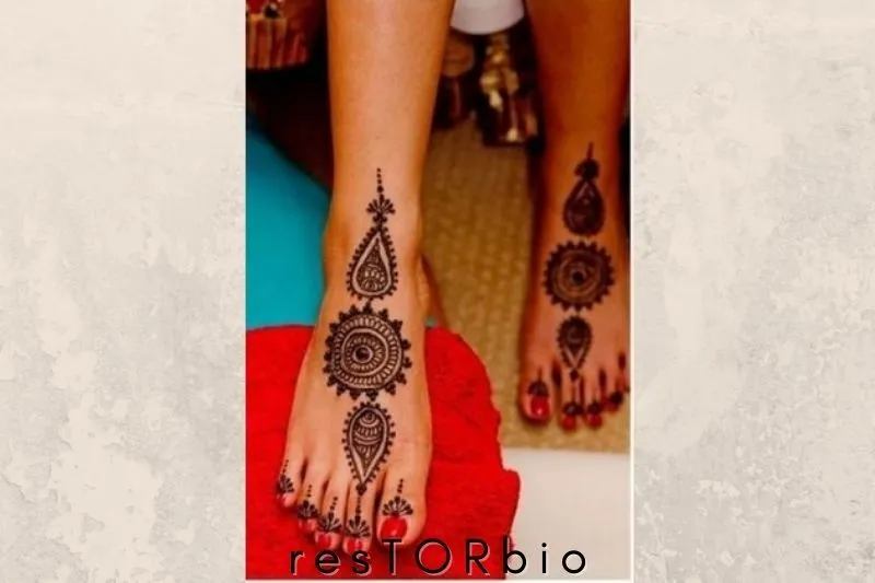 Easy Mehndi Design For Foot