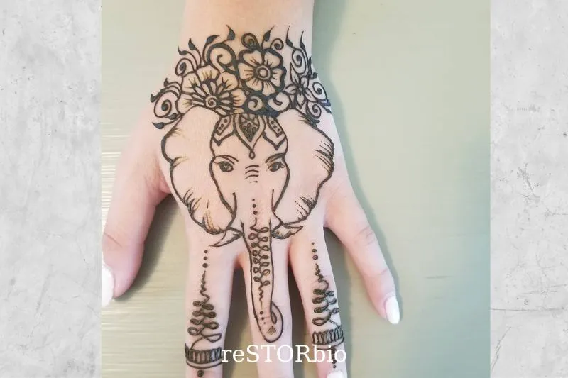 Elephant Henna Tattoo