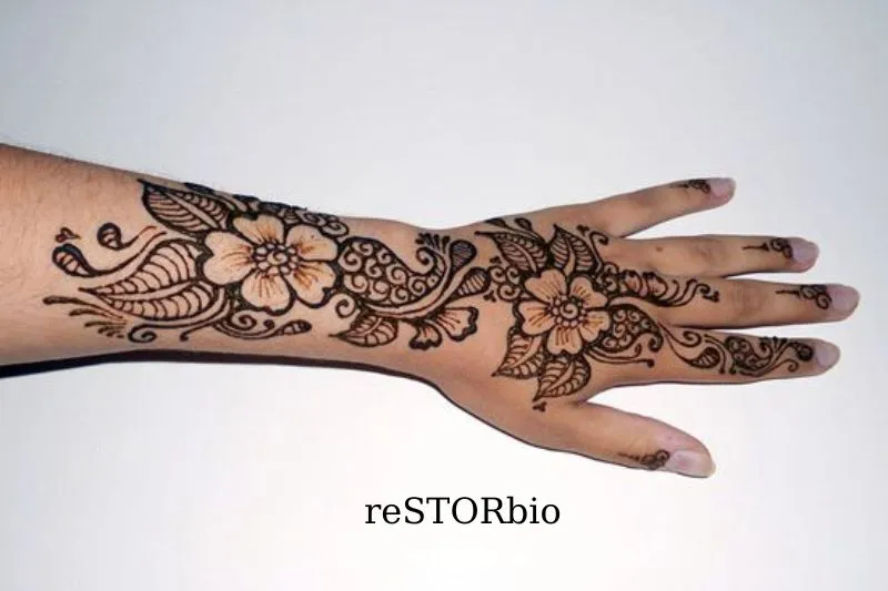 Flower Henna Hand Tattoo