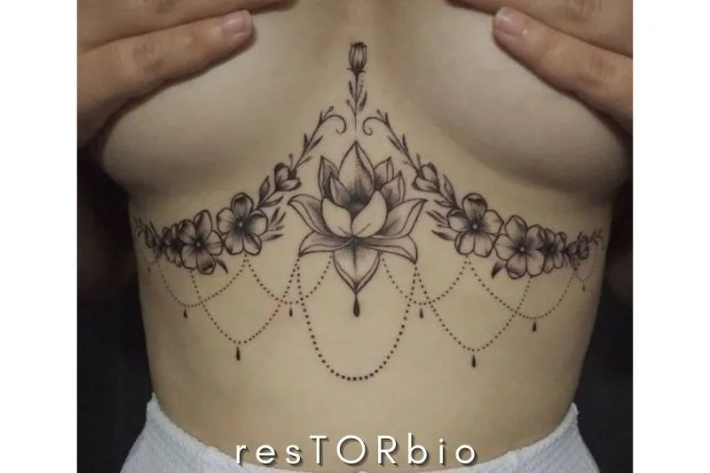 Lotus Breast Tattoos