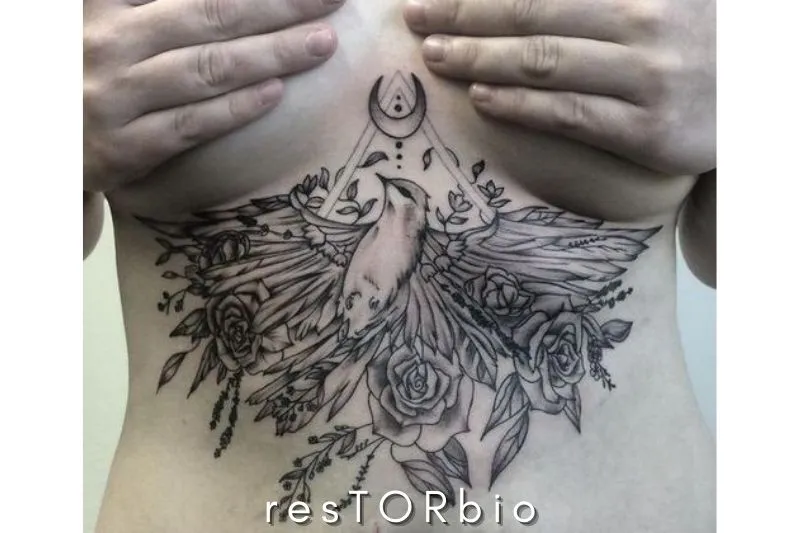 Swallow With Roses