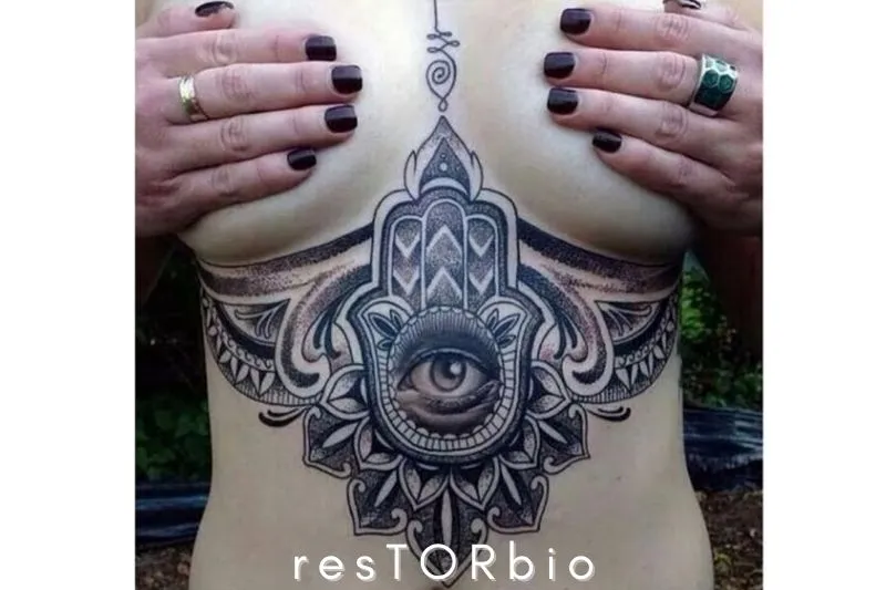 The eye with tribal art