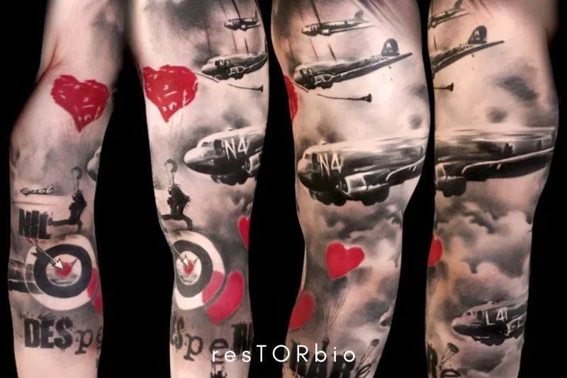 Trash Polka Tattoo Style