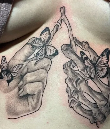 What Does a Wishbone Tattoo Mean, What does a broken wishbone mean, What's the meaning of wishbone, What does the wishbone mean in love, Why is Furcula called wishbone, Is a wishbone good luck, Why is breaking a wishbone good luck, What are the symbols of a wishbone, Wishbone tattoo placement, Wishbone tattoo with flowers,