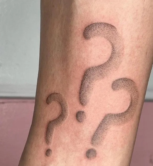 What Does Question Mark Tattoo Mean, question mark tattoo on hand, What does tattoo question marks mean, What does an upside down question mark tattoo mean, Symbolism of Question Mark Tattoo, Question Mark Tattoo Variations, Single Question Mark Tattoo, 3D Question Mark Tattoo,