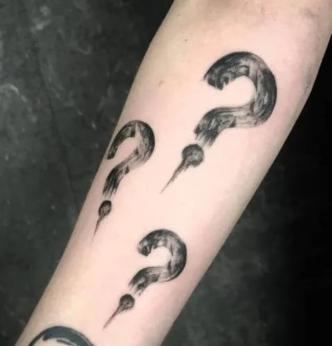 What Does Question Mark Tattoo Mean, question mark tattoo on hand, What does tattoo question marks mean, What does an upside down question mark tattoo mean, Symbolism of Question Mark Tattoo, Question Mark Tattoo Variations, Single Question Mark Tattoo, 3D Question Mark Tattoo,