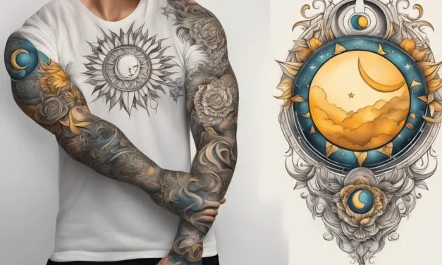 What does a tattoo of sun and moon symbolize?