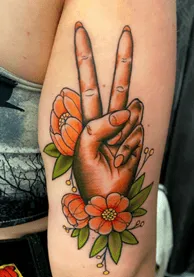 What Does A Peace Sign Tattoo Mean, Peace Sign Tattoo, Peace Sign Tattoo Ideas, Peace Sign Tattoo on fingers, Peace Sign Tattoo on Wrist,