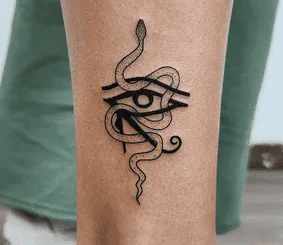 Eye of Horus Tattoo with Cobra