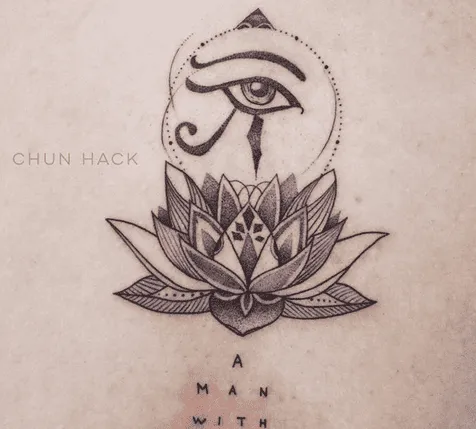 Eye of Horus Tattoo with Lotus