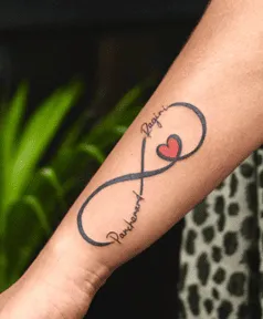 What Does the Infinity Sign Mean As A Tattoo, infinity tattoo with heart meaning, infinity symbol tattoo on wrist, infinity tattoo for women, infinity tattoo with birds meaning,