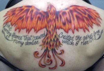 Phoenix Rising from the Ashes with Quotes