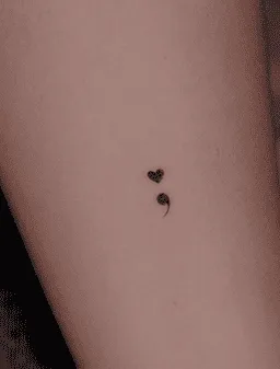 What Does A Semicolon Mean As A Tattoo, Semicolon Tattoo, Semicolon Tattoo ideas, Semicolon Tattoo on wrist, Semicolon Tattoo meaning in life,