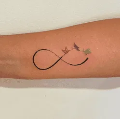 What Does the Infinity Sign Mean As A Tattoo, infinity tattoo with heart meaning, infinity symbol tattoo on wrist, infinity tattoo for women, infinity tattoo with birds meaning,