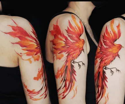 Watercolor Phoenix Phoenix Rising from the Ashes