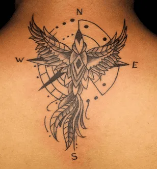 Zentangle Phoenix Rising from the Ashes
