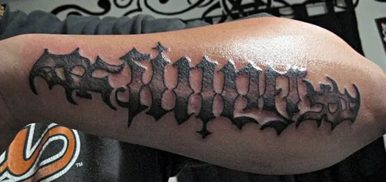 3D Ambigram Tattoo