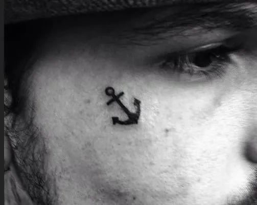 anchor tattoo under eye idea