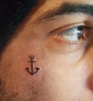 anchor tattoo under eye ideass