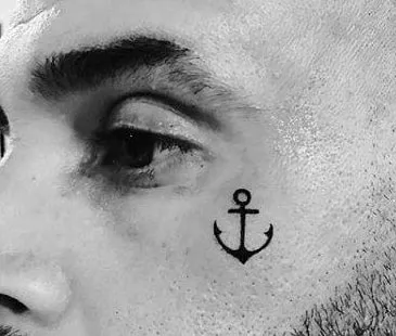 anchor tattoo under eye idea