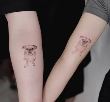 Animal Companion Couple Tattoo