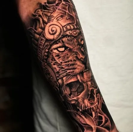 Aztec Sacred Animals Tattoo