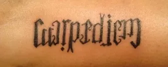 CarpeDiem Ambigram Tattoo