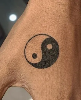 Classic Black and White Yin Yang Tattoo idea