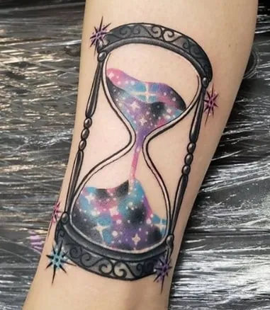 Colored Sand Hourglass Tattoo Colored Sand Hourglass Tattoo