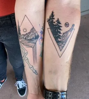 Couple Tattoos for Shared Adventure or Hobby