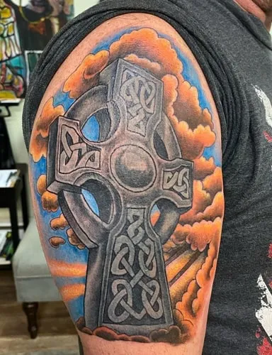 Cross Tattoo on Hand 13 color celtic Cross Tattoo on Hand