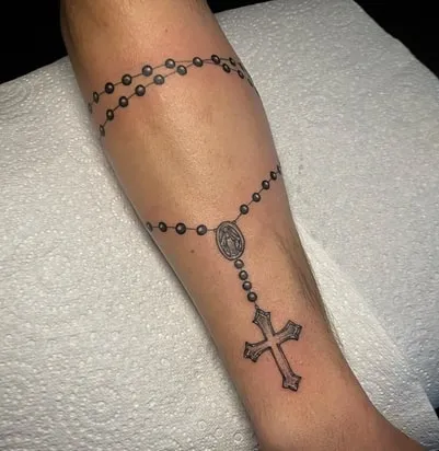 Cross Tattoo on Hand 15 rosary Cross Tattoo on Hand