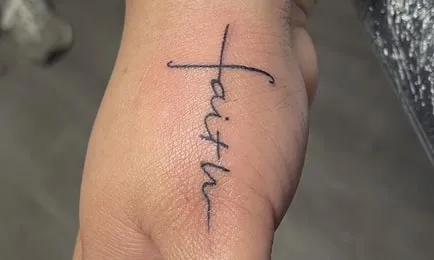 Cross Tattoo on Hand 3 Cross Tattoo on Hand