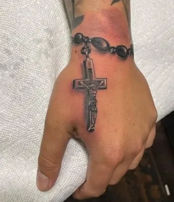 Cross Tattoo on Hand 5 Cross Tattoo idea