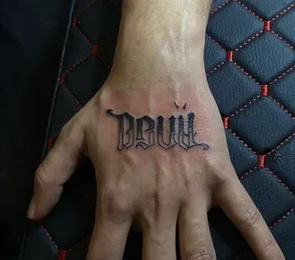 DevilAngel Ambigram Tattoo