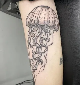 Dotwork Jellyfish Tattoo