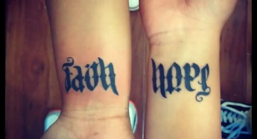 Faith Hope Ambigram Tattoo ideas