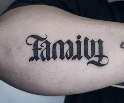 Family Forever Ambigram Tattoo