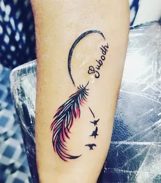 Infinity Feather Tattoo ideas