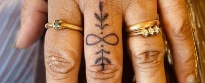 Infinity Finger Tattoo idea