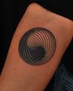 Negative space Yin Yang Tattoo
