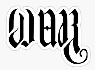 PeaceWar Ambigram Tattoo