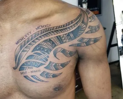 Polynesian Feathers Tattoo