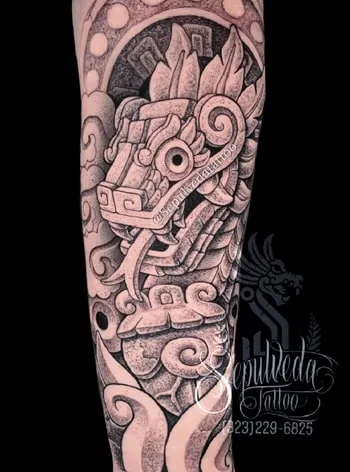 Quetzalcoatl Aztec Tattoo