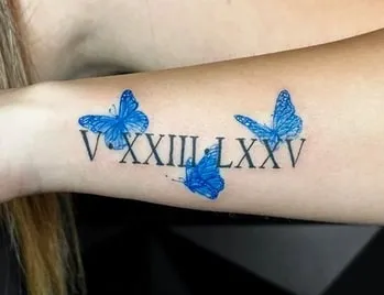 Roman Numeral Tattoo  forearm
