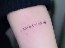 Roman Numeral Tattoo Idea minimal